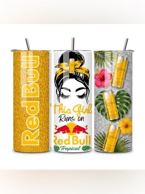 Red Bull Tropical 20oz Stainless Steel Tumbler | Hot & Cold Insulated Cup